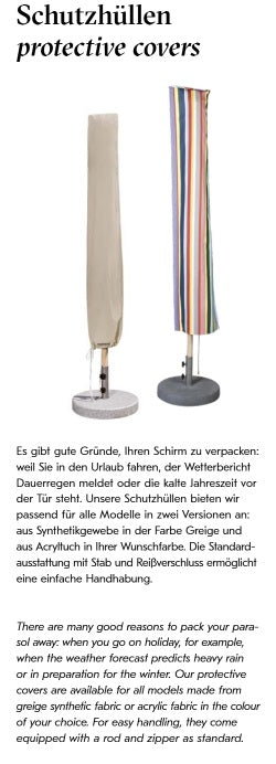 Sonnenschirm Schutzhülle für Weishäupl Sonnenschirme