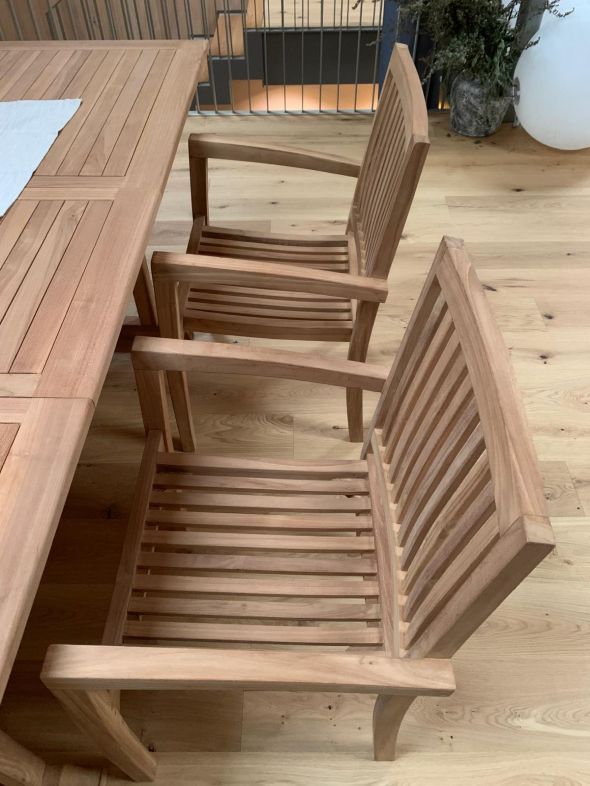 Outdoor Garnitur Teakholz Esstisch ausziehbar Tisch