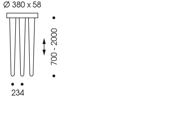 Pendelleuchte OLIGO NOVA LED 3 Flammig