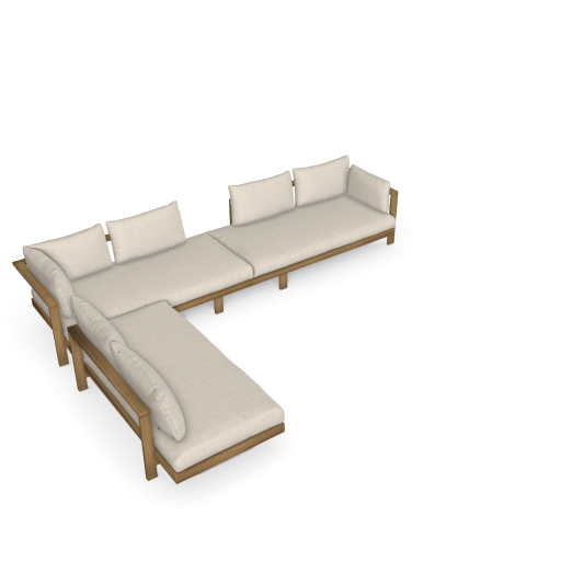 Gartensofa TRIBU Pure 2-Sitzer Outdoorsofa Teakholz